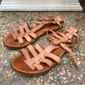 Vintage Flings gladiator ankle strap flats sandals 10 M